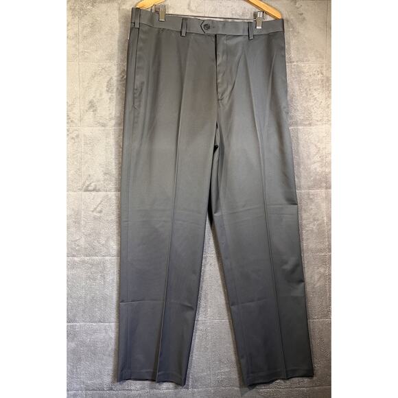 Perry Ellis Pants Men 36X32 Gray Portfolio Stretch Straight Leg Folio Flex NEW - Picture 1 of 10